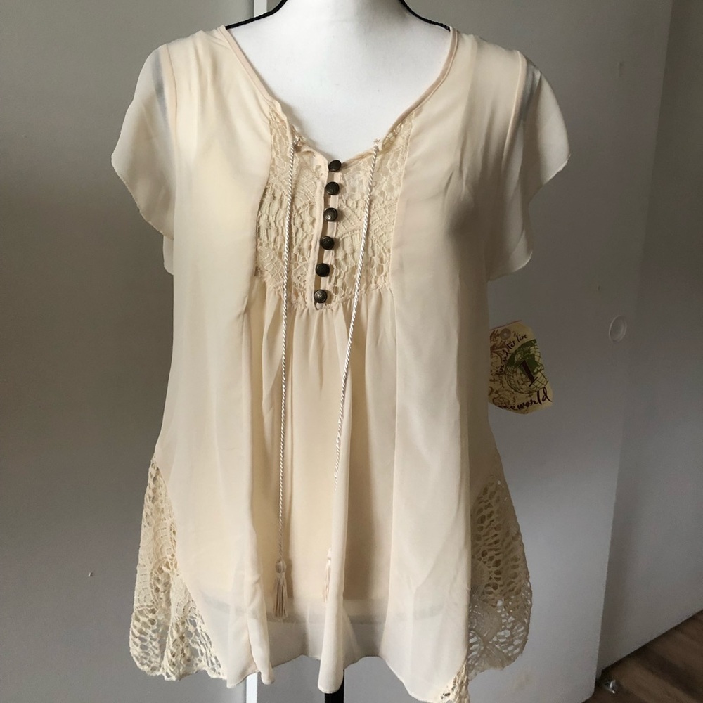 One World Cream Blouse